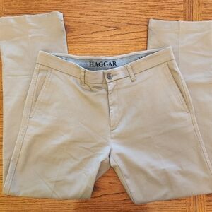 Haggar Tan Khaki Pants, 36/32